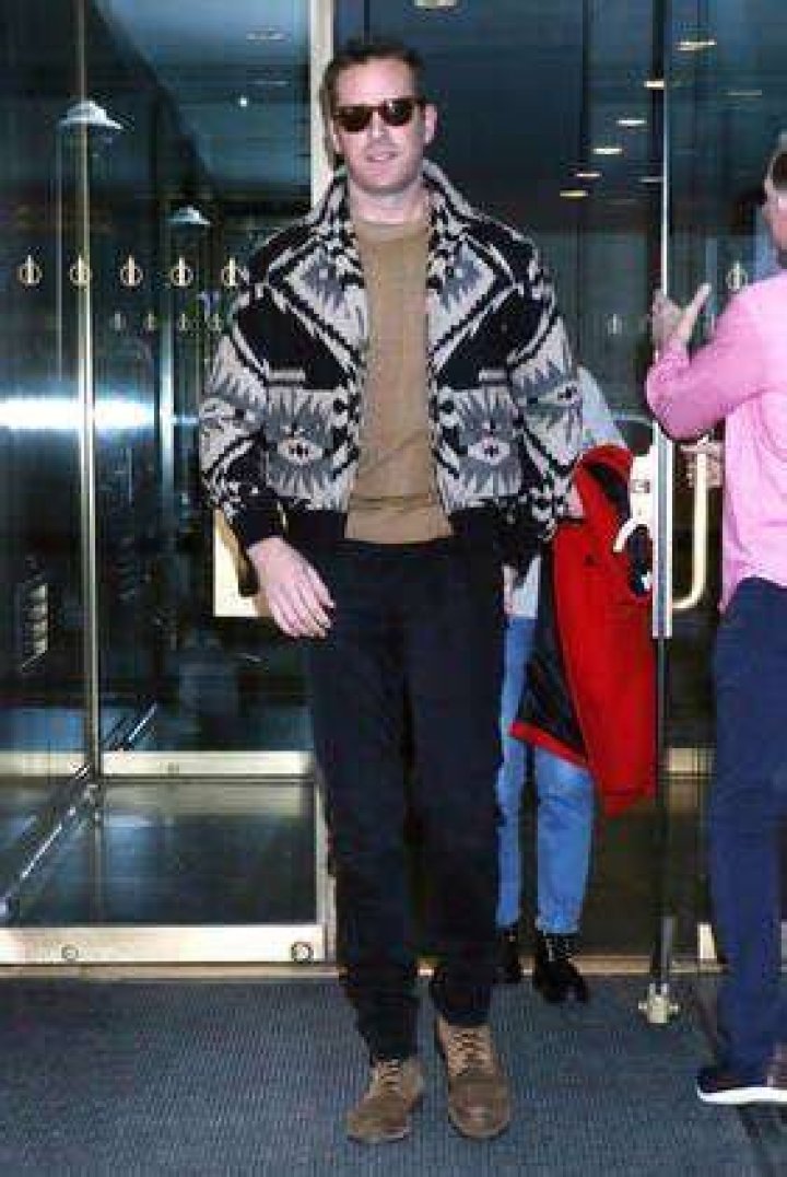 Armie Hammer is seen exiting NBC's Today Show