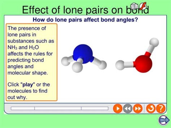 How much do lone pairs affect bond angles?