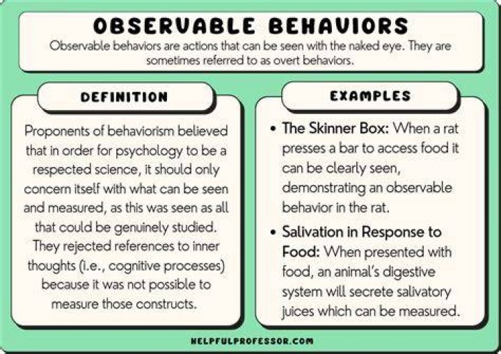 What are observable Behaviours?